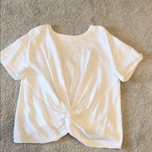 Twist front white T-shirt